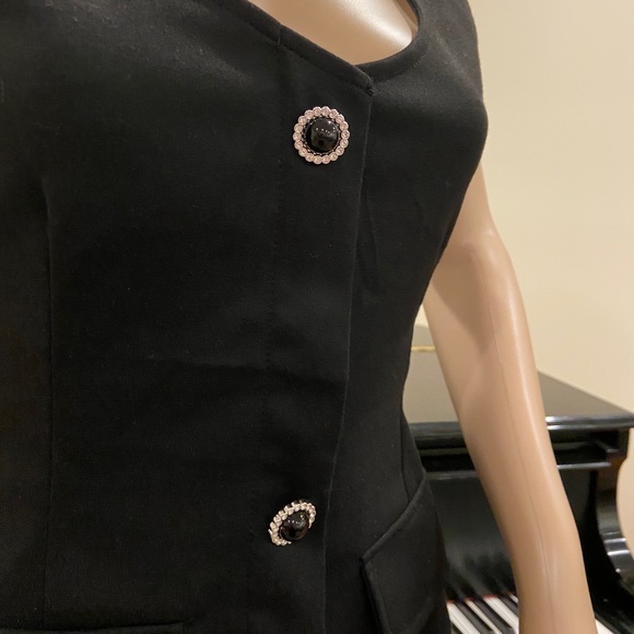 NWT Zara black dress w/jewel buttons - Picture 12 of 16